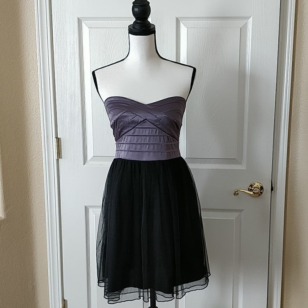 Trixxi strapless mesh overlay dress sz 3